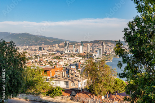 Bayrakli , İzmir - Turkey. A city view from Bayrakli Hill. photo