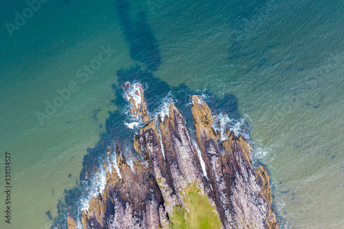 Top Down View Over Scenic Cliffs in Scotland photo