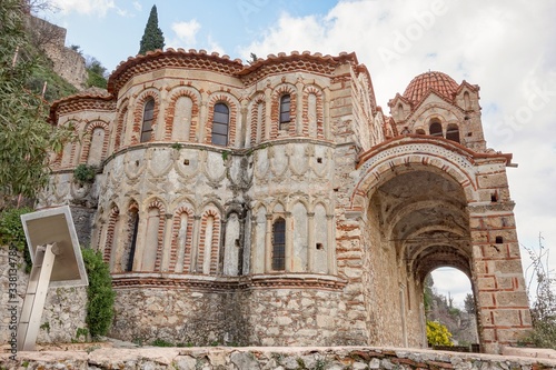 Building of Pantanassa Monastery in Archaeological site of Mystras, Greece photo