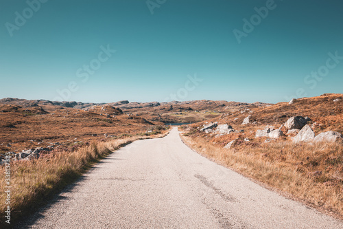 Empty Road and Sky in Scotland photo