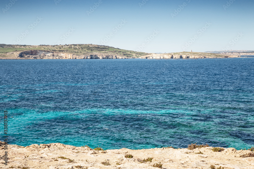 seascape of the small european island of malta