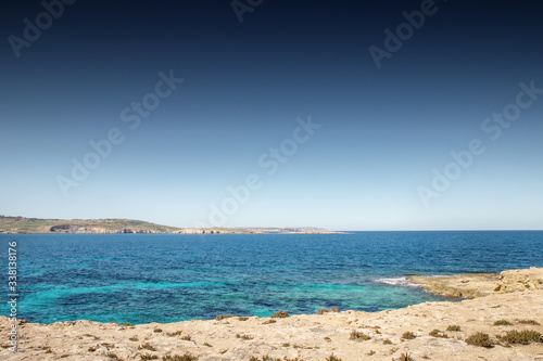 seascape of the small european island of malta