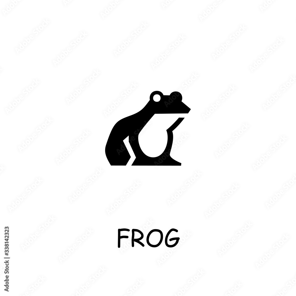 Frog flat vector icon