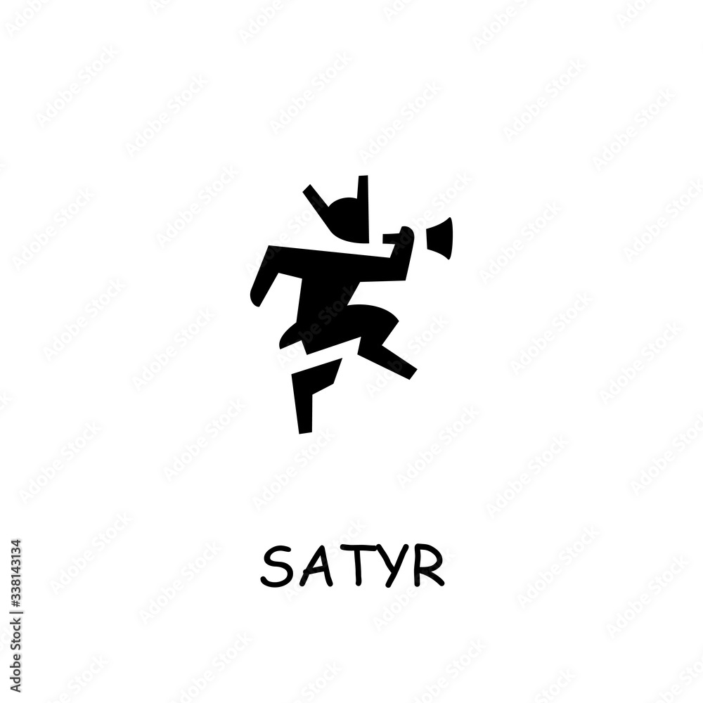 Satyr flat vector icon Satyr flat vector icon