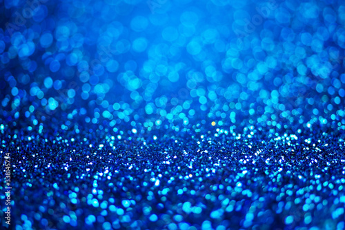 Glitter light abstract blue bokeh light background