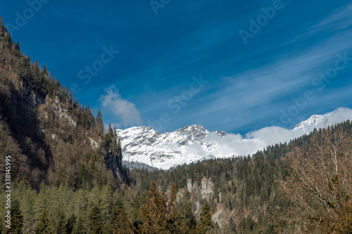 mountain landscape with clouds