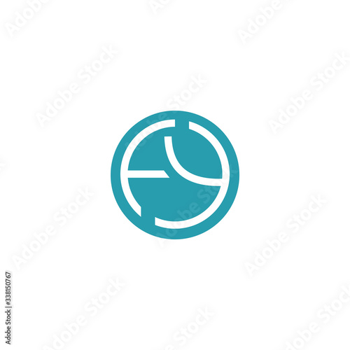 Initial letter fy or yf logo design template photo