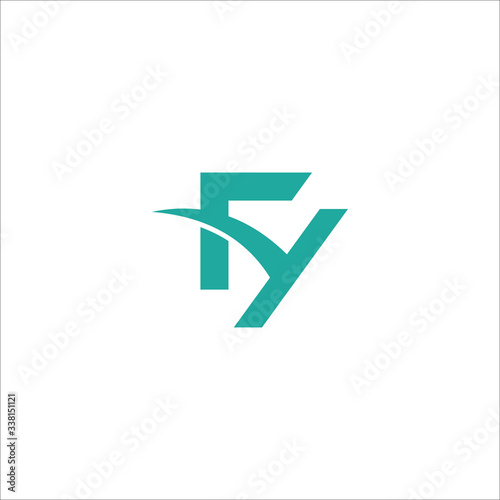 Initial letter fy or yf logo vector design template