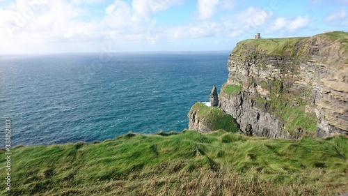 The cliffs of Moher on a windy day