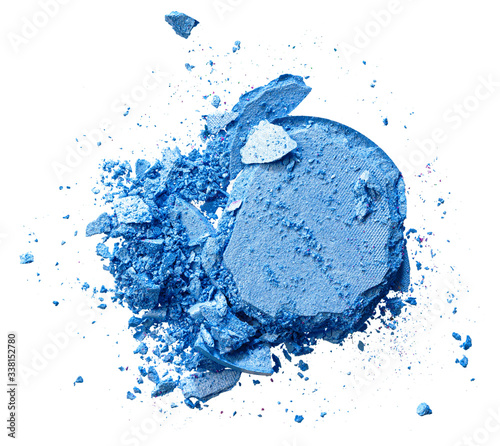 Canvas Print Crushed eyeshadows for eyes makeup isolated on white background
