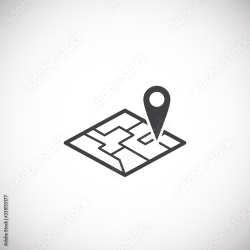 Travel erelated icon on background for graphic and web design. Creative illustration concept symbol for web or mobile app