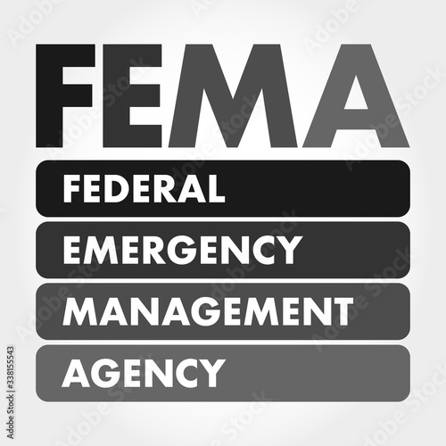 FEMA - Federal Emergency Management Agency acronym  concept background