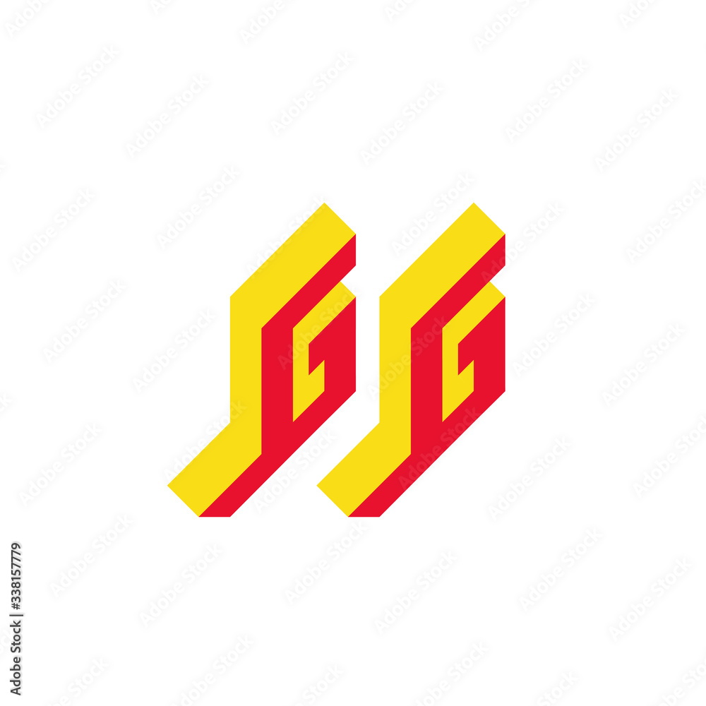 GG - international 2-letter code or National domain of Guernsey. G and G - Monogram or logotype. Isometric 3d font for design. Three-dimension letters. GG - international 2-letter code or National domain of Guernsey. G and G - Monogram or logotype. Isometric 3d font for design. Three-dimension letters.