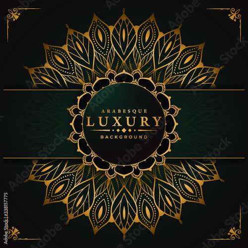 Modern luxury ornamental mandala background with arabesque pattern arabic islamic east style.decorative mandala for print, poster,cover, brochure, flyer, banner 