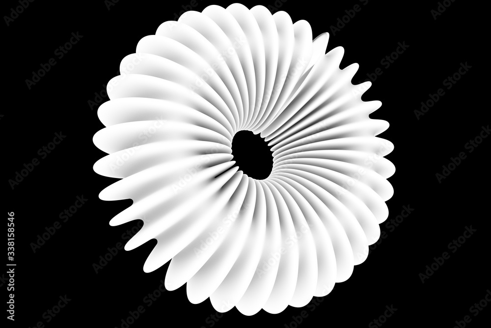 3d rendered white abstract flower 3d rendered white abstract flower