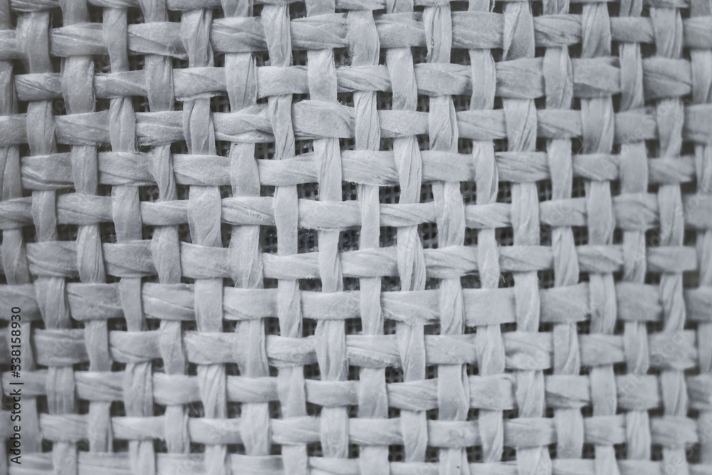 Close up sackcloth background. the weave texture of a rough sacking of white color Close up sackcloth background. the weave texture of a rough sacking of white color