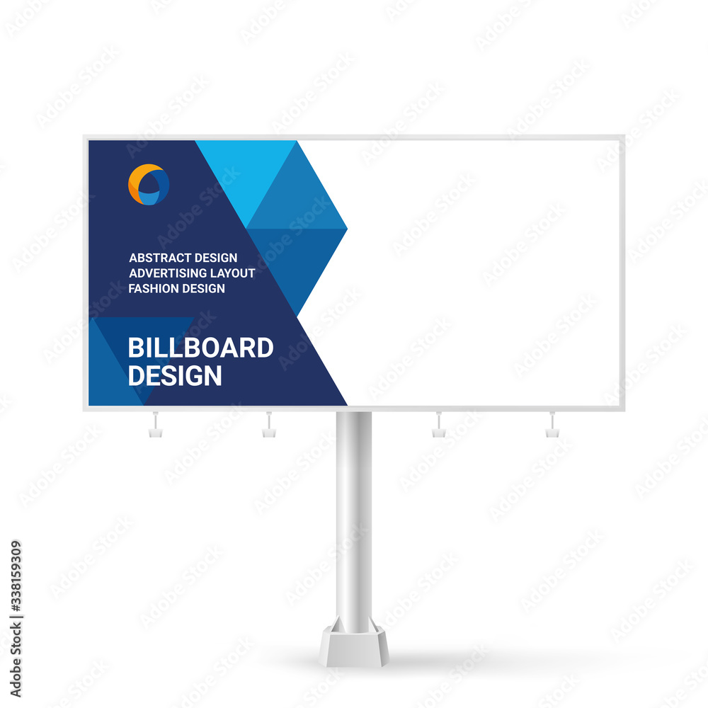 Billboard sign, banner design ideas for outdoor advertising, inspirational graphic design for placing photos and text, vector red background	
 - obrazy, fototapety, plakaty 