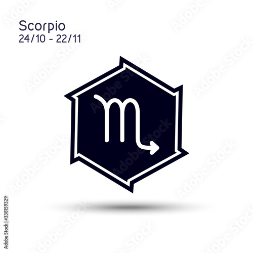 Abstract image of the zodiac symbol Scorpio