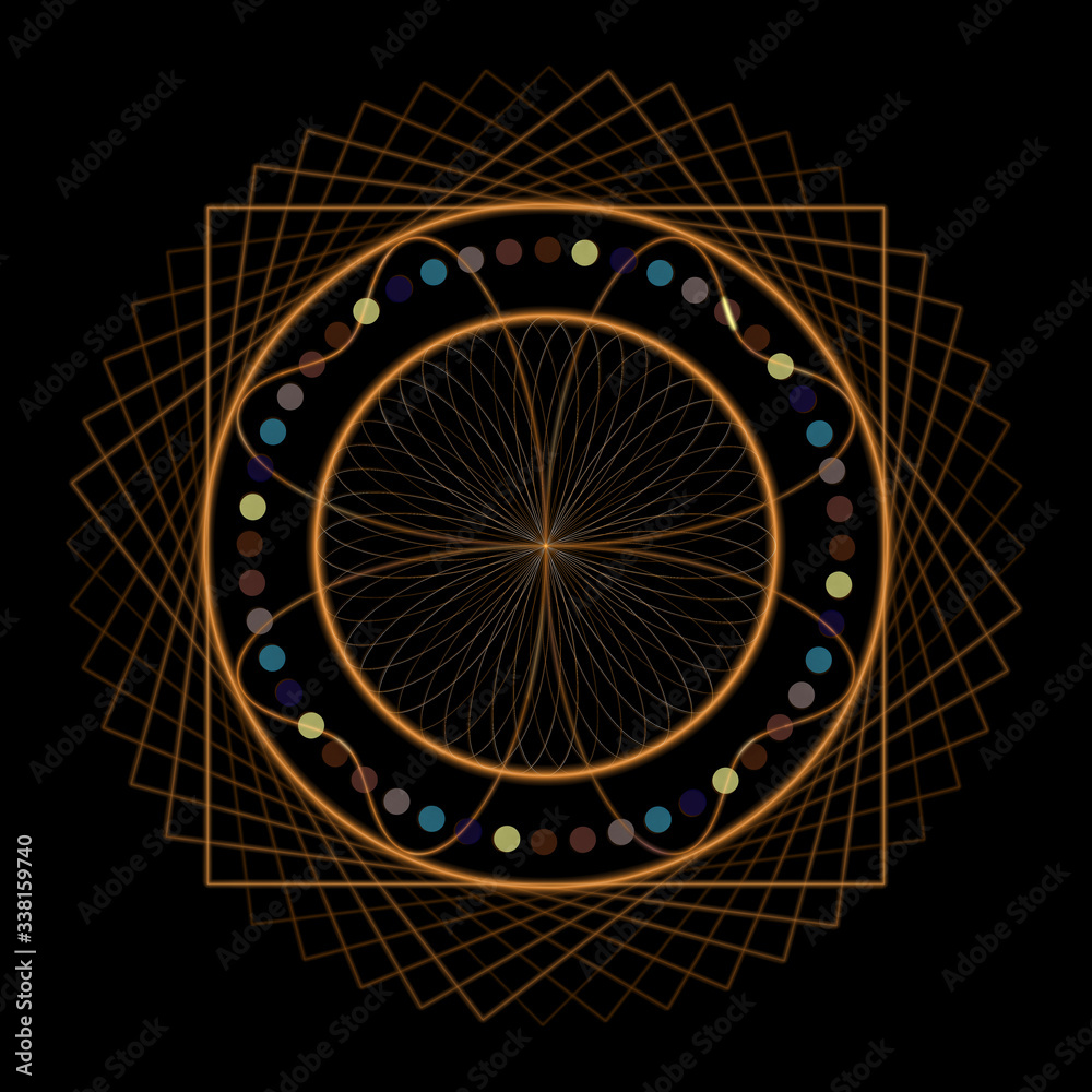 abstract circle square fractal graphic abstract circle square fractal graphic