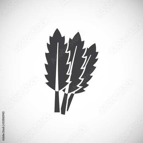 Leaf related icon on background for graphic and web design. Creative illustration concept symbol for web or mobile app
