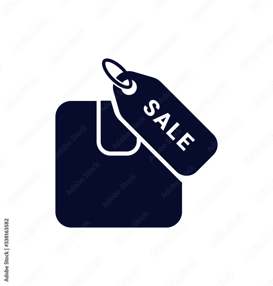 Fototapeta premium Product sale tag, product sale icon, sale illustration sign, Vector illustration in flat style. Icon design for website.