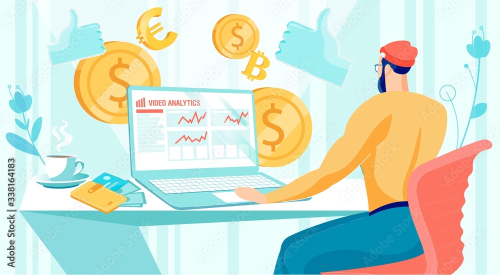 Obraz premium Studying Popular Sharing Platform Video Analytics