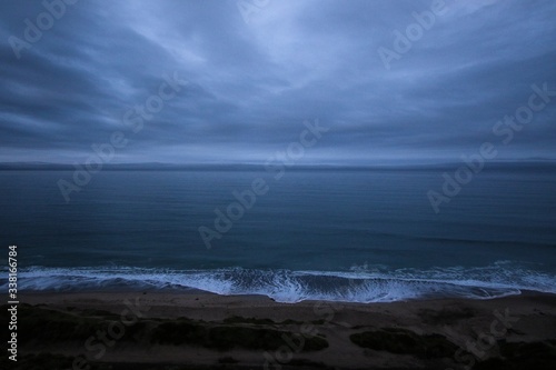 Stormy clouds over beach