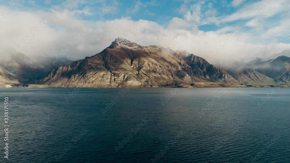 Snow peak in south island, New Zealand. Photograph in winter 2019. Snow peak in south island, New Zealand. Photograph in winter 2019.