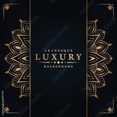 Luxury mandala background with arabesque pattern arabic islamic east style for Wedding card, book cover.
