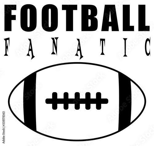 American Football fanatic with pigskin