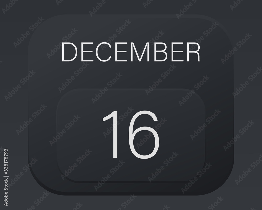 Design calendar 2021 year in trendy black style.Vector illustration symbol of a calendar.Stylish black gradient.Daily sign of the calendar for web site design,logo,app,UI/UX. Winter December Design calendar 2021 year in trendy black style.Vector illustration symbol of a calendar.Stylish black gradient.Daily sign of the calendar for web site design,logo,app,UI/UX. Winter December