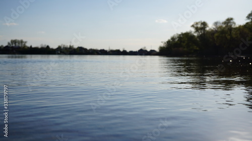 Nature near lake at Kuban River, russia