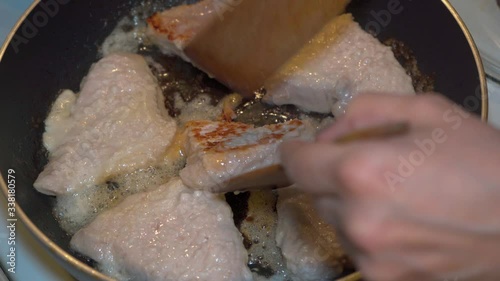 Cooking turkey steak steaks