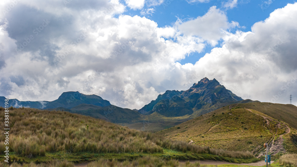 mountain landscape with blue sky