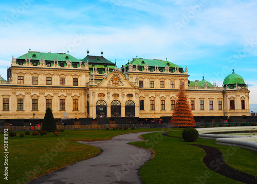 View of the Belvedere Palace in Vienna, Austria