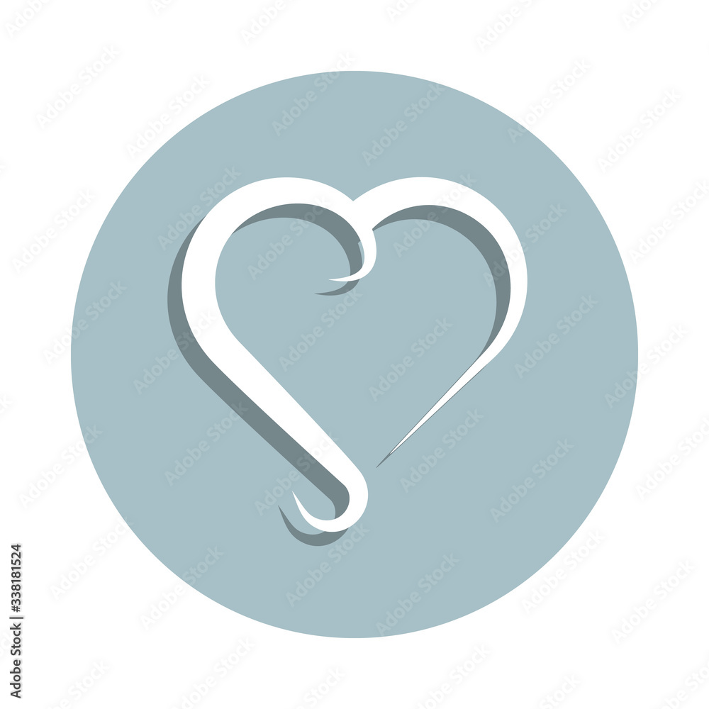 Heart hand drawn badge icon. Simple glyph, flat vector of heart icons for ui and ux, website or mobile application