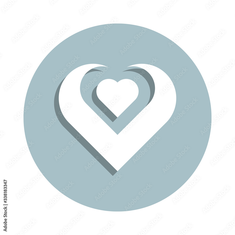Heart flat badge icon. Simple glyph, flat vector of heart icons for ui and ux, website or mobile application Heart flat badge icon. Simple glyph, flat vector of heart icons for ui and ux, website or mobile application
