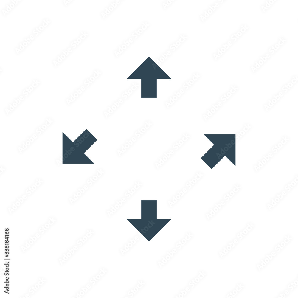 Delivery logistic package with four arrows in different directions. Stock Vector illustration isolated on white background. Delivery logistic package with four arrows in different directions. Stock Vector illustration isolated on white background.