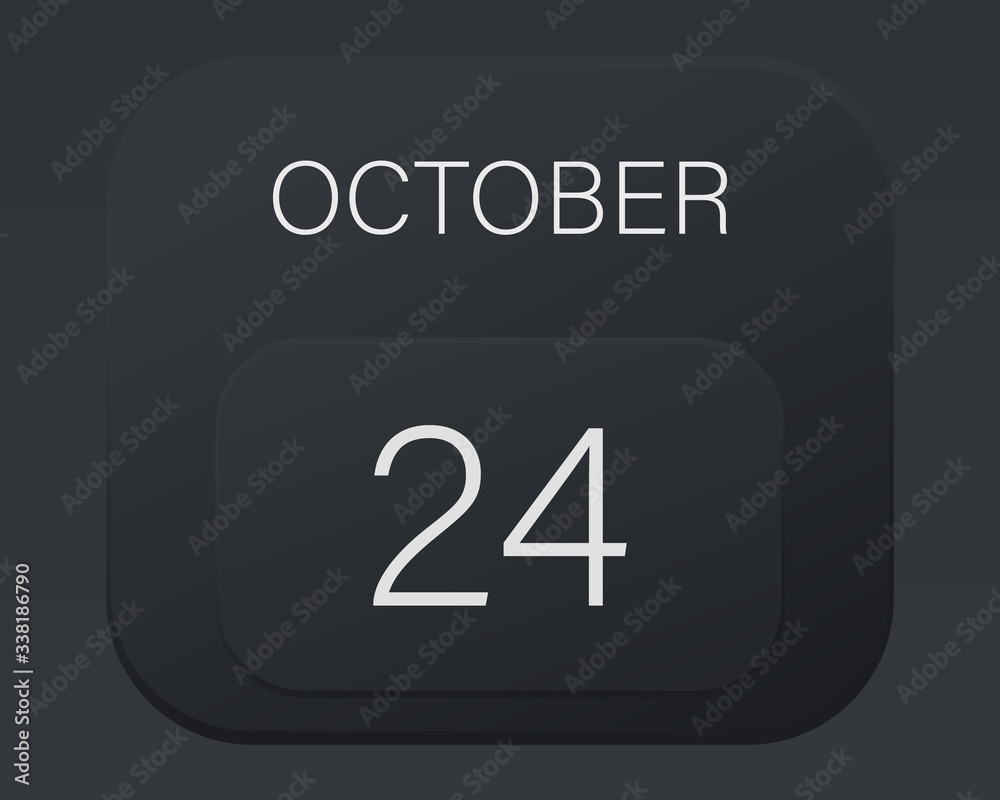 Design calendar 2021 year in trendy black style.Vector illustration symbol of a calendar.Stylish black gradient.Daily sign of the calendar for web site design,logo,app,UI/UX.Fall autumn October Design calendar 2021 year in trendy black style.Vector illustration symbol of a calendar.Stylish black gradient.Daily sign of the calendar for web site design,logo,app,UI/UX.Fall autumn October
