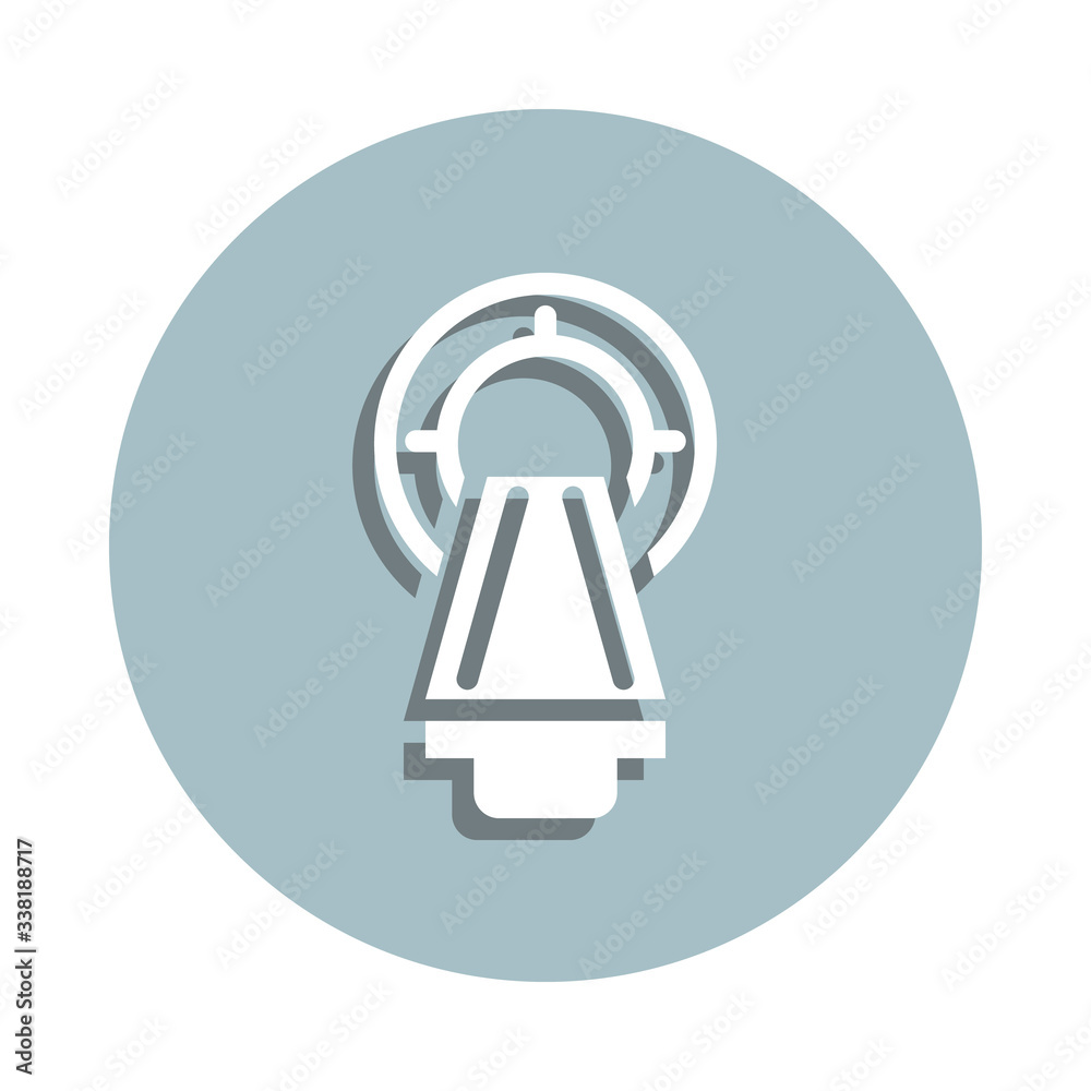 Mri badge icon. Simple glyph, flat vector of blood donation icons for ui and ux, website or mobile application Mri badge icon. Simple glyph, flat vector of blood donation icons for ui and ux, website or mobile application