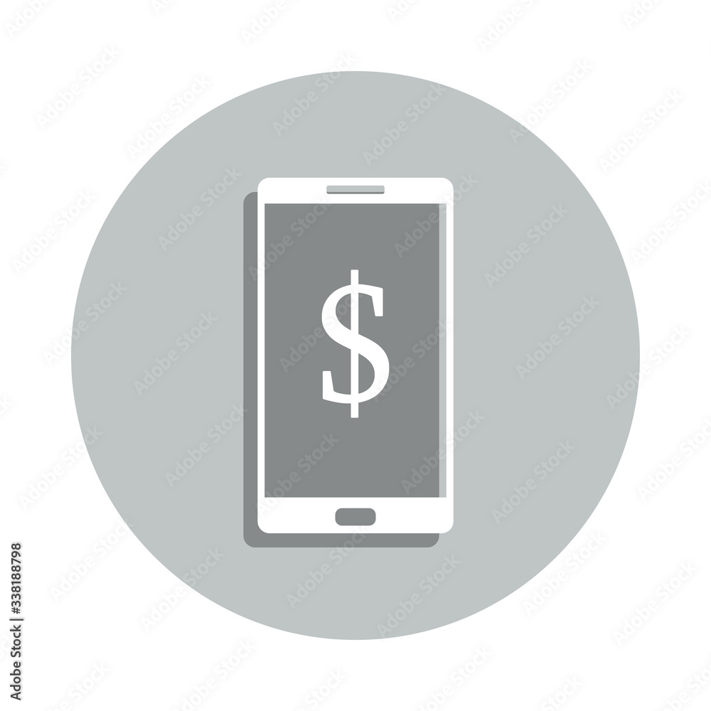 mobile banking badge icon. Simple glyph, flat vector of Banking icons for ui and ux, website or mobile application mobile banking badge icon. Simple glyph, flat vector of Banking icons for ui and ux, website or mobile application