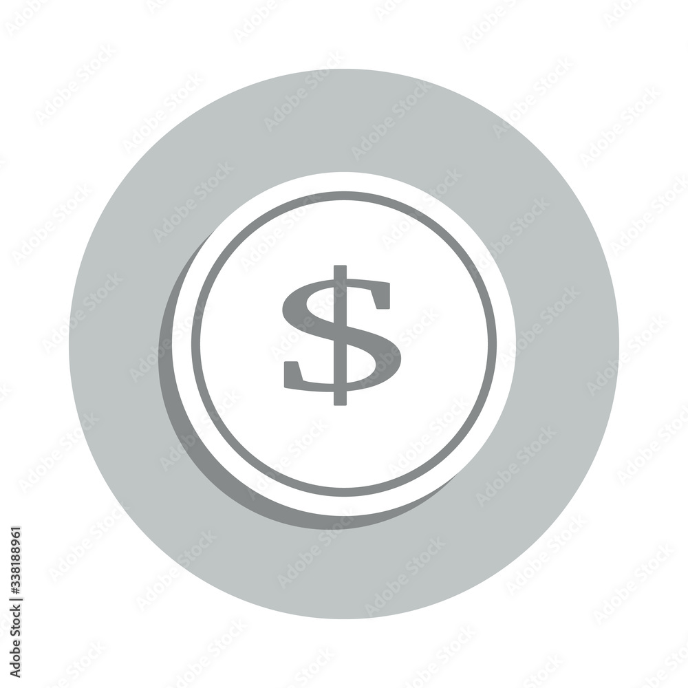 dollar coin badge icon. Simple glyph, flat vector of Banking icons for ui and ux, website or mobile application dollar coin badge icon. Simple glyph, flat vector of Banking icons for ui and ux, website or mobile application