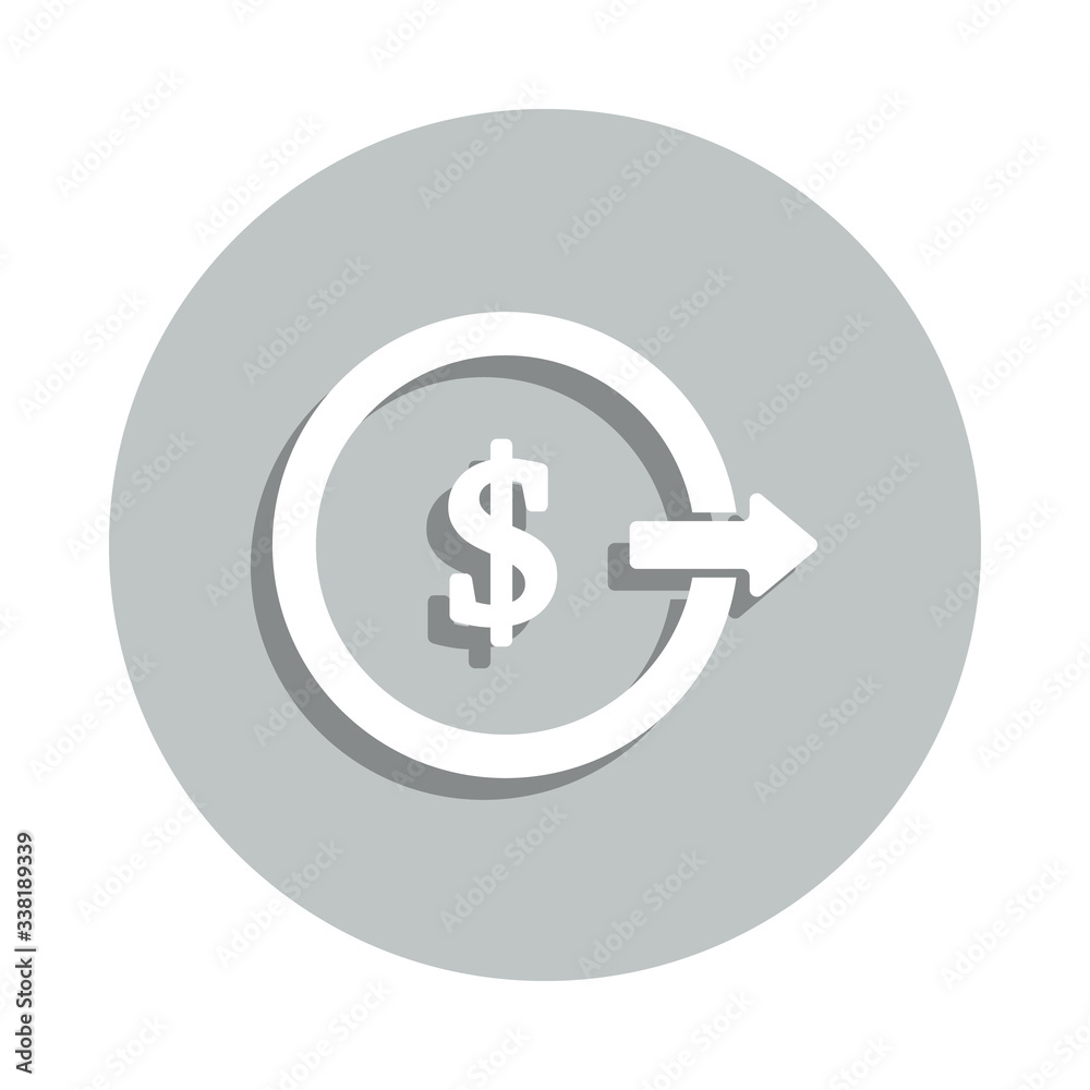 money output badge icon. Simple glyph, flat vector of Banking icons for ui and ux, website or mobile application money output badge icon. Simple glyph, flat vector of Banking icons for ui and ux, website or mobile application