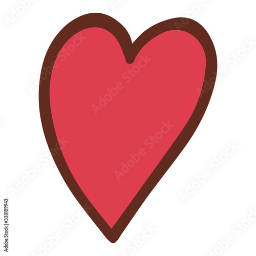Valentine red heart icon. Hand drawn illustration of valentine red heart vector icon for web design Free Download Valentine red heart icon. Hand drawn illustration of valentine red heart vector icon for web design - GFXLoad