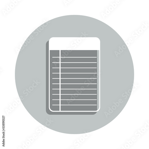 notebook badge icon. Simple glyph, flat vector of web icons for ui and ux, website or mobile application