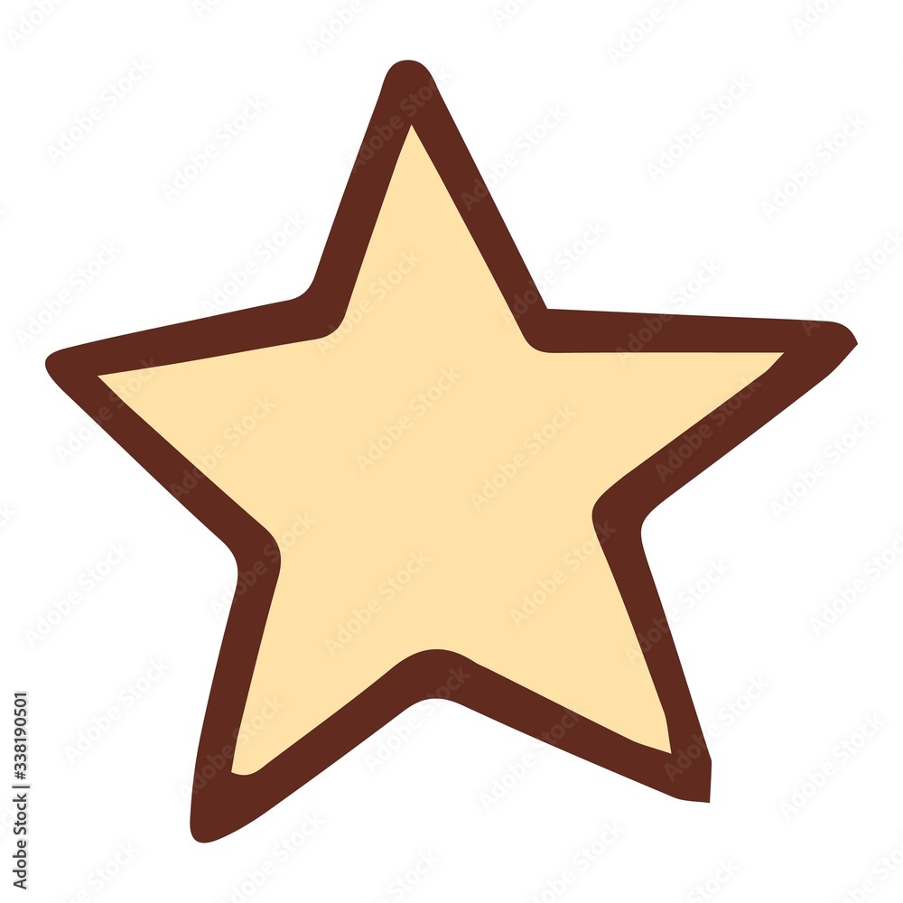 Sky golden star icon. Hand drawn illustration of sky golden star vector icon for web design Sky golden star icon. Hand drawn illustration of sky golden star vector icon for web design