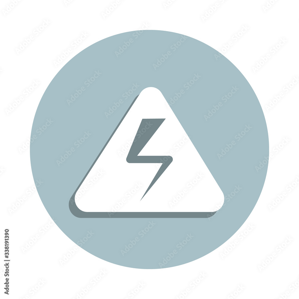 Sign electricity badge icon. Simple glyph, flat vector of energy icons for ui and ux, website or mobile application Sign electricity badge icon. Simple glyph, flat vector of energy icons for ui and ux, website or mobile application