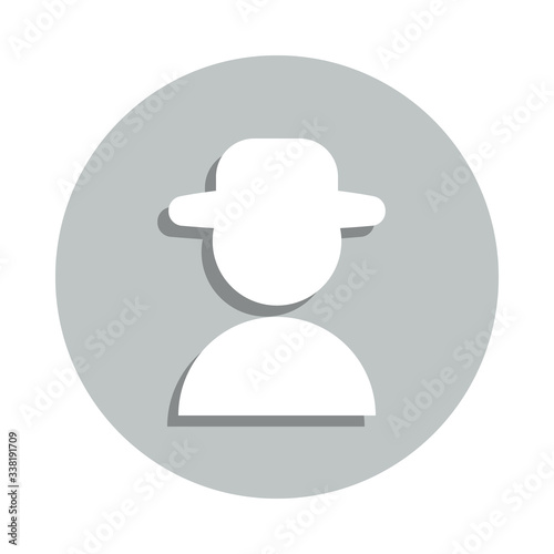 agent badge icon. Simple glyph, flat vector of web icons for ui and ux, website or mobile application