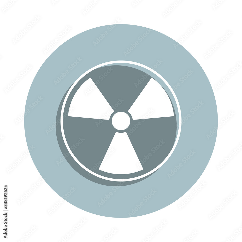 Radiation hazard badge icon. Simple glyph, flat vector of energy icons for ui and ux, website or mobile application Radiation hazard badge icon. Simple glyph, flat vector of energy icons for ui and ux, website or mobile application