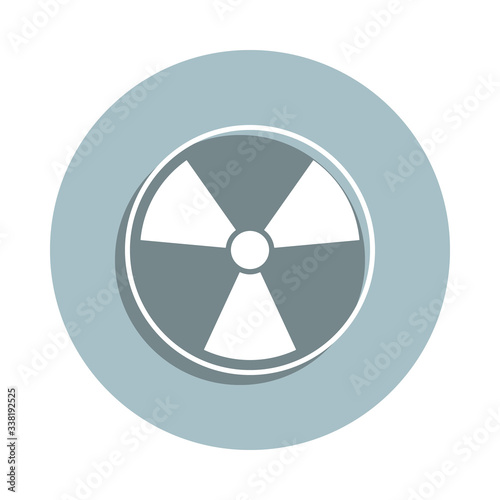 Radiation hazard badge icon. Simple glyph, flat vector of energy icons for ui and ux, website or mobile application